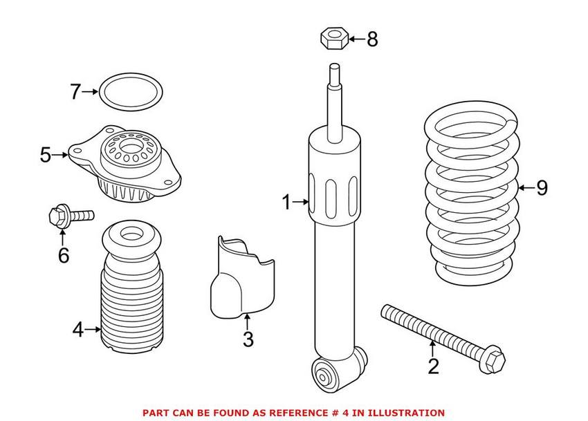 BMW Suspension Strut Bellows 33536781684